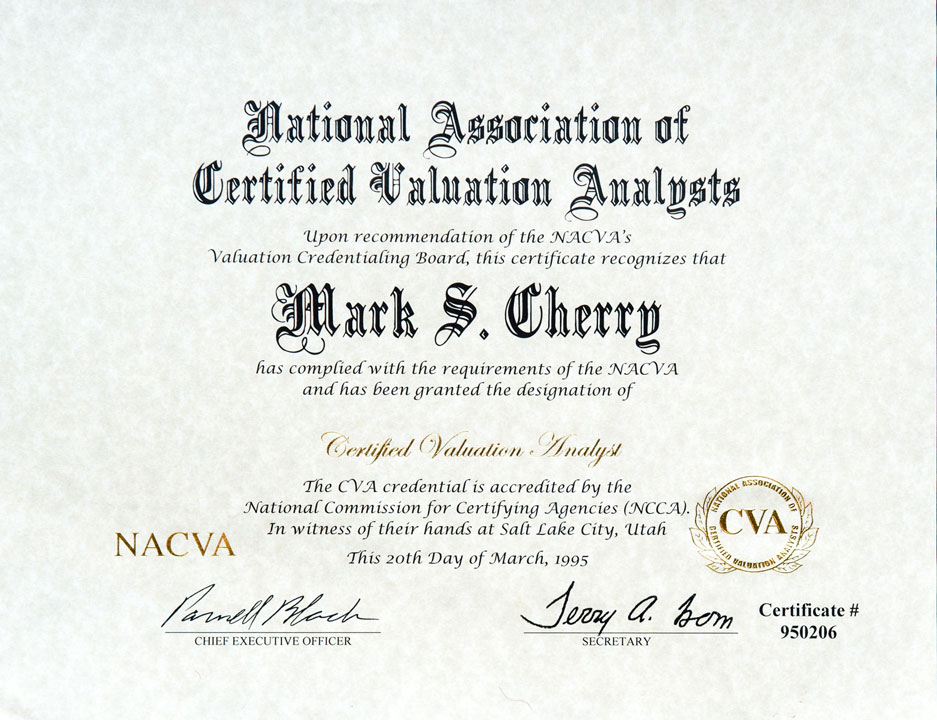 National Association of Certified Valuation Analysts